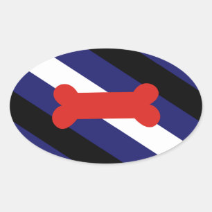 STICKER OVALE DIAGONAL DE FIERTÉ DE JEU POPULAIRE