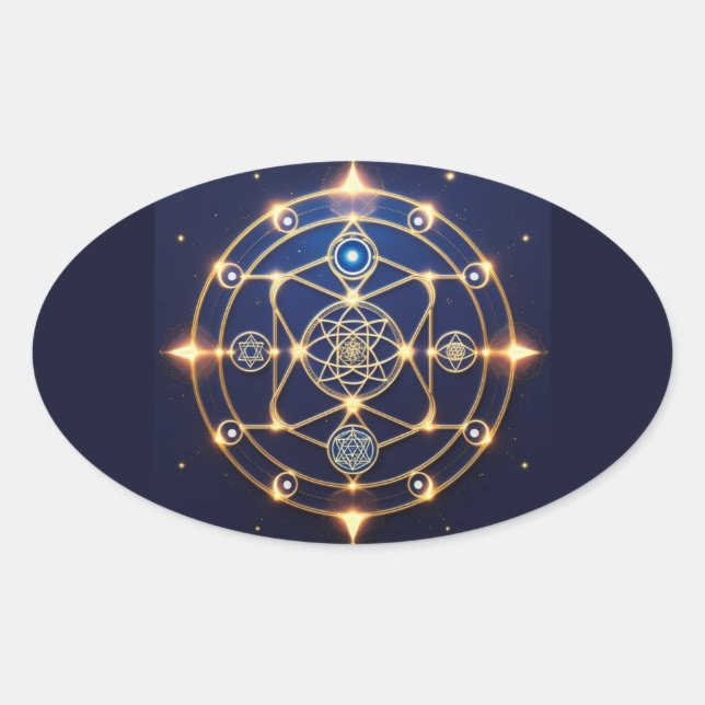 Sticker Ovale Divine Radiance – 5: Illuminated Universal Energy (Devant)
