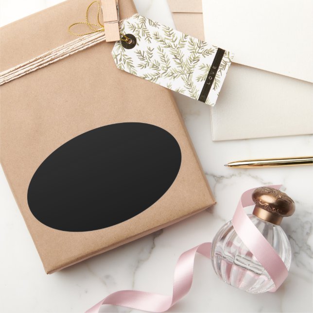 Sticker Ovale do-it-yourself Ajouter Un Texte Ou Un Logo D'Image (Cadeaux)