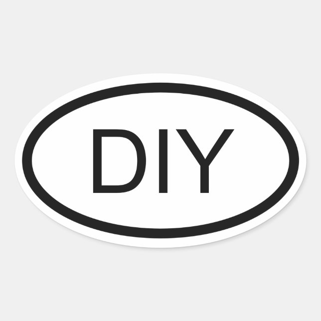Sticker ovale do-it-yourself style Euro (Devant)