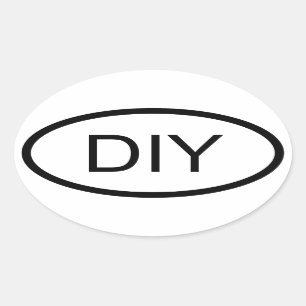 Sticker ovale do-it-yourself style Euro