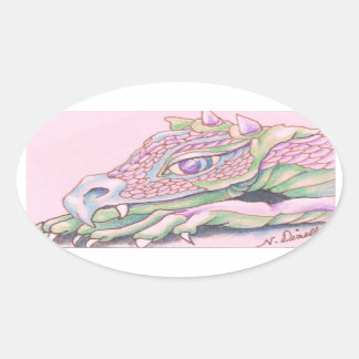 Sticker Ovale Dragon