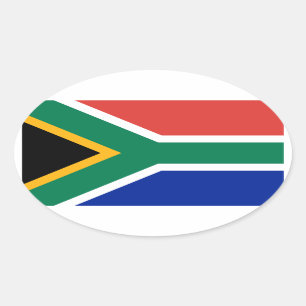 Sticker ovale Drapeau Afrique du Sud