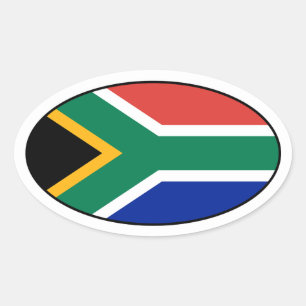 Sticker ovale Drapeau Afrique du Sud