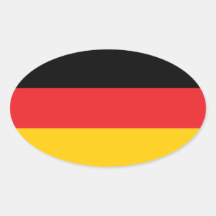 Sticker Ovale Drapeau allemand