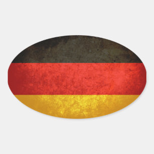 Sticker Ovale Drapeau allemand