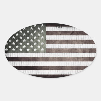 Sticker Ovale Drapeau américain