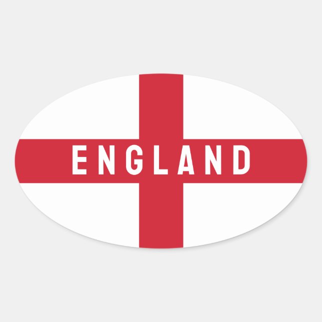 Sticker Ovale Drapeau anglais stylisé (Devant)