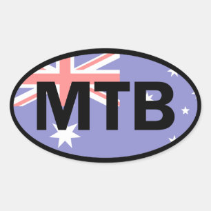 Sticker Ovale Drapeau Australie VTT