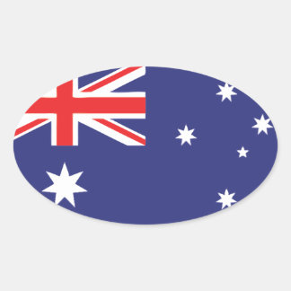 Sticker Ovale Drapeau australien