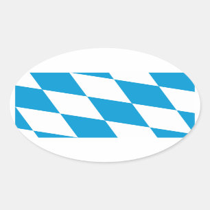 Sticker Ovale Drapeau de Bavière