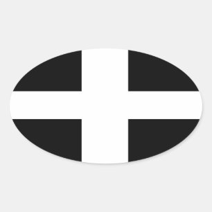 Sticker Ovale Drapeau de Cornouailles..jpg