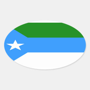 Sticker Ovale Drapeau de Jubaland, Somalie