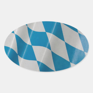 Sticker Ovale Drapeau de l'Oktoberfest couleurs Bavière Bayern