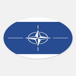 Sticker Ovale Drapeau de l'Otan