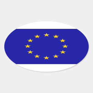 Sticker Ovale Drapeau de l'UE