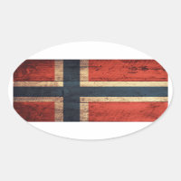 Drapeau de Norvège en bois