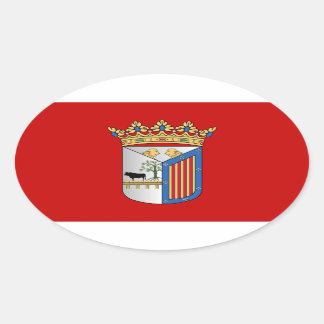 Sticker Ovale Drapeau de Salamanque (Espagne)