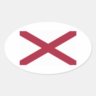 Sticker Ovale Drapeau d'État de l'Alabama