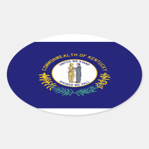 Sticker Ovale Drapeau du Kentucky
