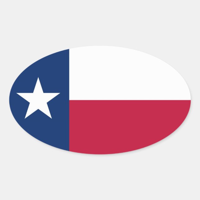 Sticker Ovale Drapeau du Texas (Devant)