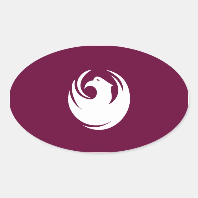 Sticker Ovale Drapeau FOUR Phoenix (Devant)