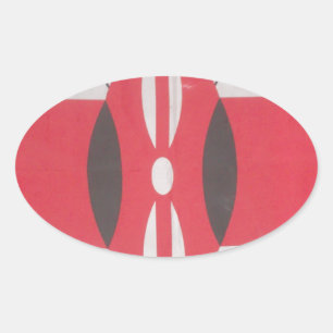 Sticker Ovale Drapeau Harambe vintage Kenya