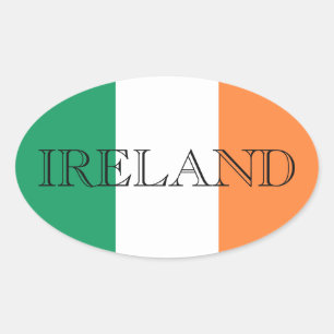 Sticker Ovale Drapeau irlandais stkcn