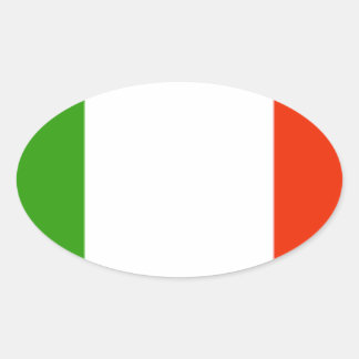 Sticker Ovale Drapeau Italie