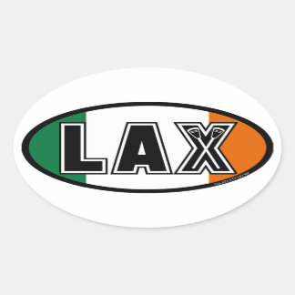 Sticker Ovale Drapeau Lacrosse Irlande