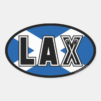 Sticker Ovale Drapeau Lacrosse Scottland Lax