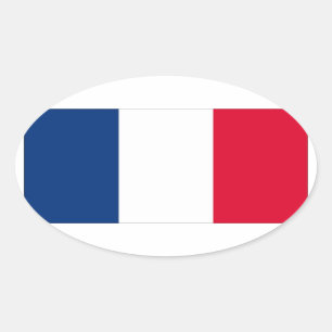 Sticker Ovale Drapeau national de la France