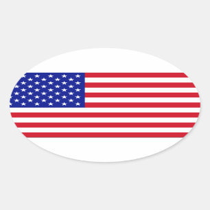 Sticker Ovale Drapeau national des États-Unis