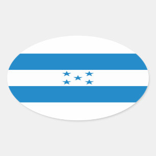 Sticker Ovale Drapeau national du Honduras