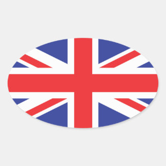 Sticker Ovale Drapeau Royaume-Uni/Union Jack