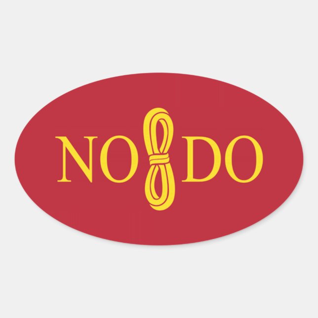 Sticker Ovale Drapeau Sevilla (Espagne) (Devant)