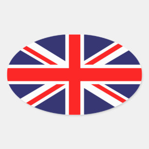 Sticker Ovale Drapeau Union Jack - UK