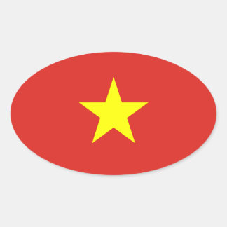 Sticker Ovale Drapeau vietnamien