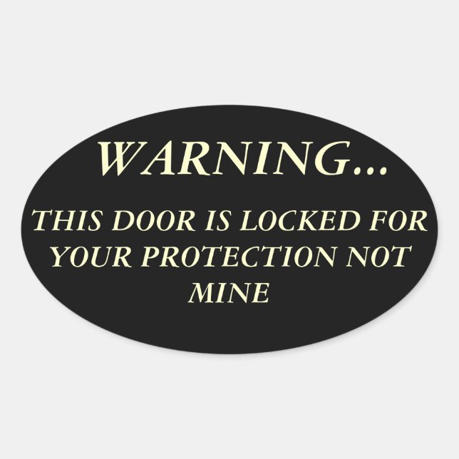 Sticker Ovale Droits sur les armes (Devant)