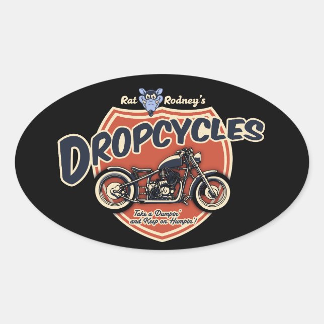 Sticker Ovale Dropcycles (Devant)