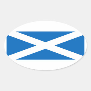 Sticker ovale du drapeau écossais