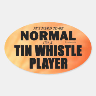 Sticker ovale du lecteur de sifflet normal