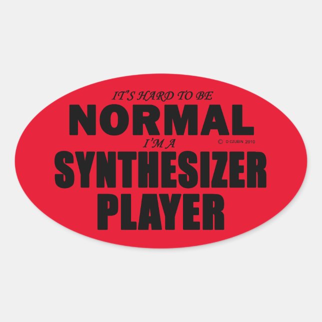 Sticker ovale du lecteur synthétiseur normal (Devant)