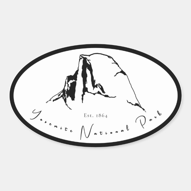 Sticker ovale du parc national Yosemite (Devant)
