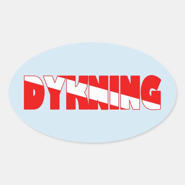 Sticker Ovale Dykning (danois) (Devant)