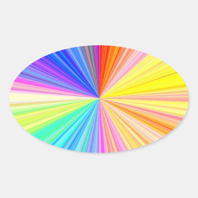 Sticker Ovale Écriture multifonction sur papier décoratif (Devant)