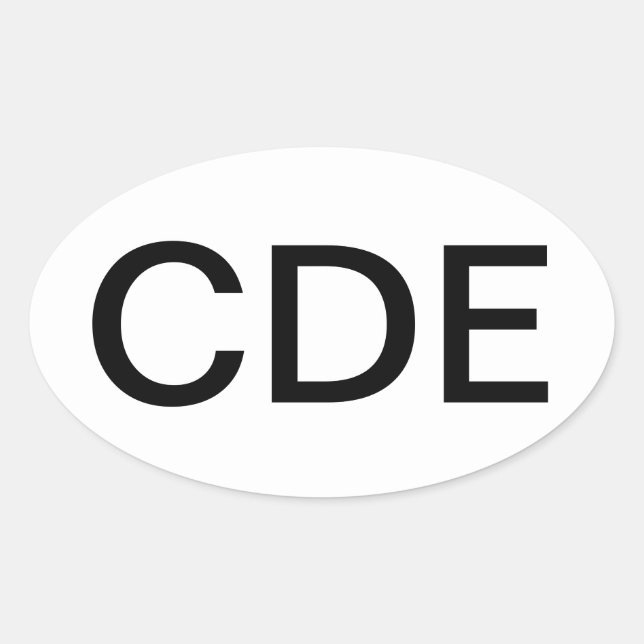Sticker Ovale Éducateur certifié du diabète (Devant)
