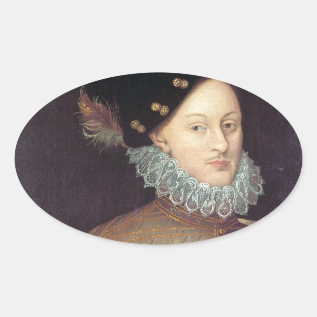 Sticker Ovale Edward de Vere, 17e comte d'Oxford (Devant)