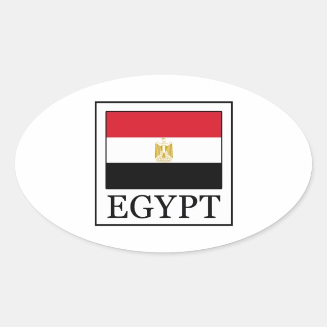 Sticker Ovale Égypte (Devant)
