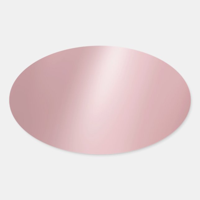 Sticker Ovale Élégant Rose Gold Blank tendance moderne Modèle (Devant)